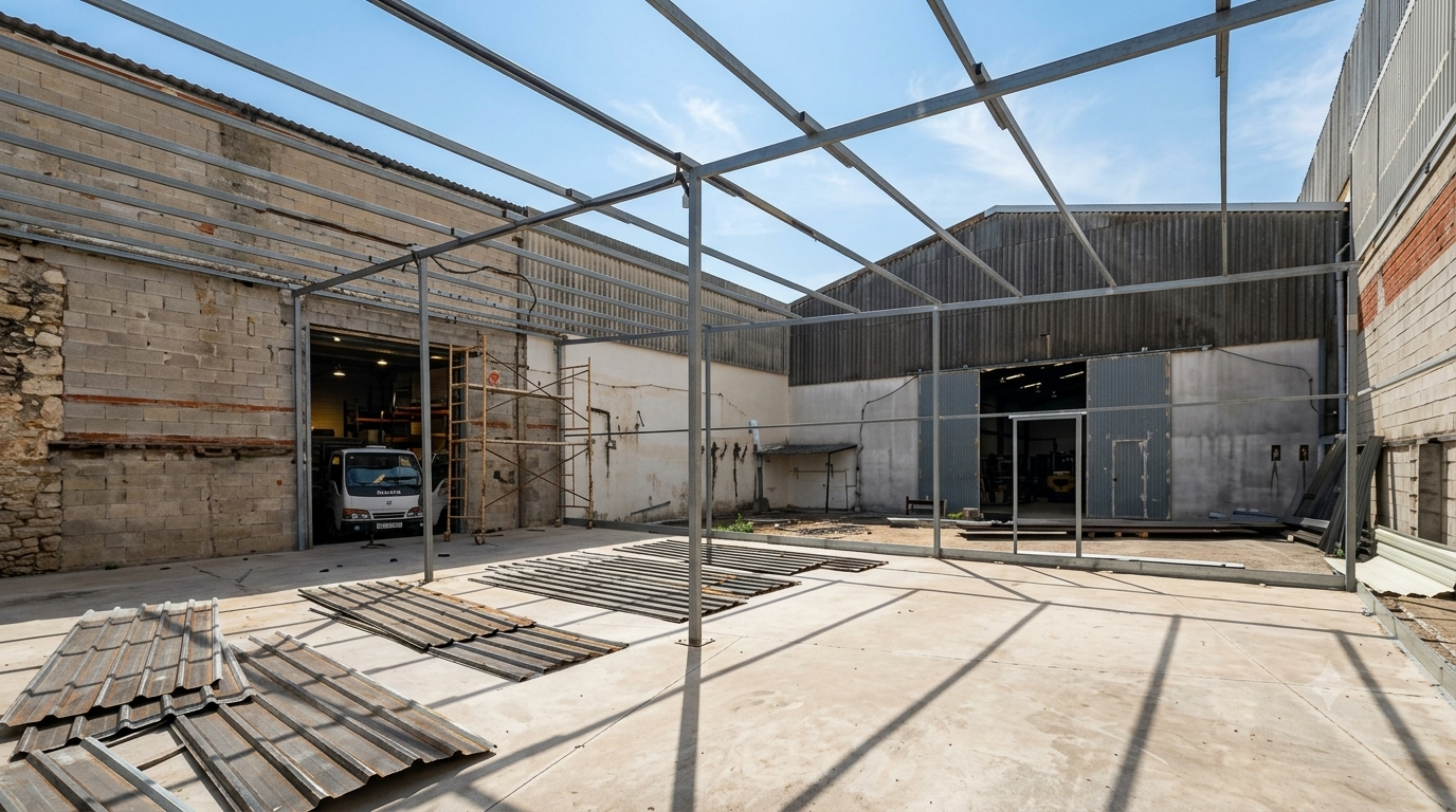 Vaciando la nave de arriba abajo. Próximamente, más novedades.